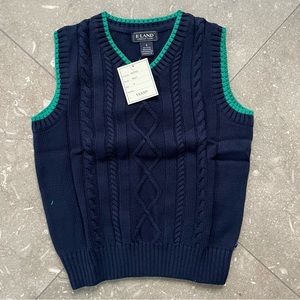 E-land Navy size 8 Boys’ Sweater Vest